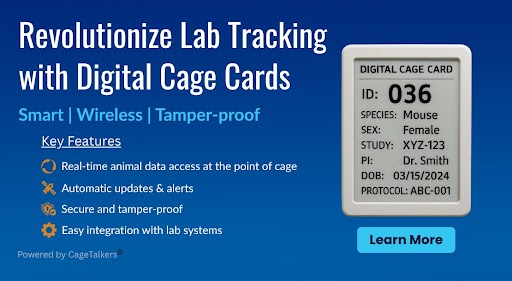 electronic shelf label for animal lab,