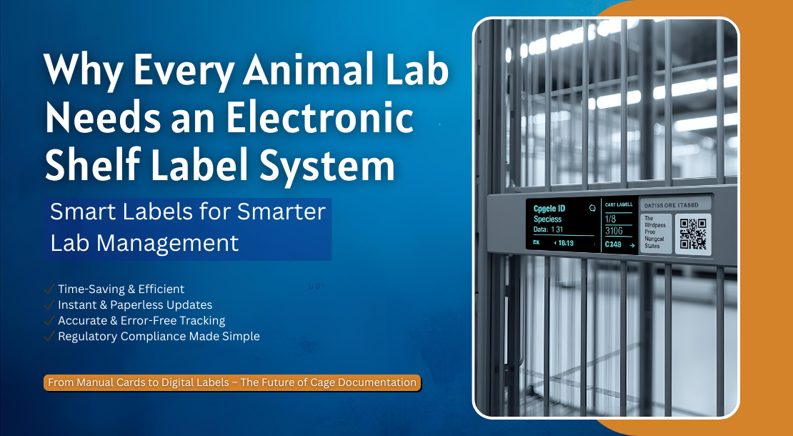 electronic shelf label for animal lab